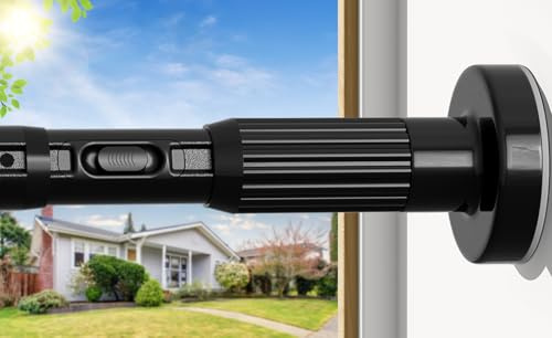 AIZESI Extendable Curtain Pole 207-422cm, Tension Rods for Curtains Adjustable Shower Curtain Poles No Drilling Room Divider Curtain Rod for Bathroom or Windows