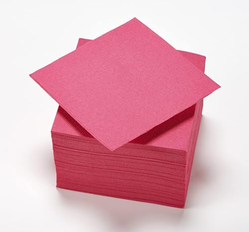 LE NAPPAGE ARTS DE LA TABLE 50 tovaglioli microgoffrati 24x25 cm 2V 100% Nature Fucsia - FSC (Confezione da 5)