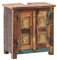 Woodkings Waschbeckenunterschrank Sumana I BxHxT: 52x60x30 cm I Badmöbel Massivholz bunt rustikal I Buddha Design I Waschtischunterschrank Badezimmer
