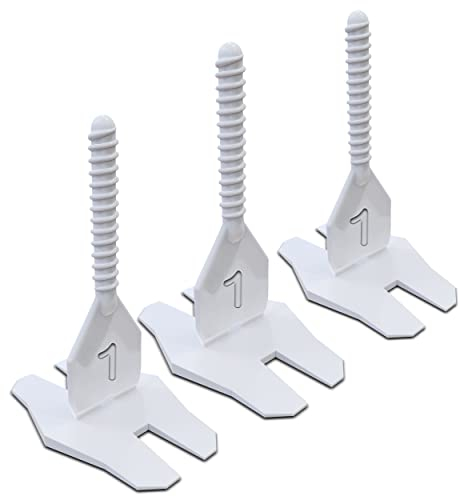 Croisillons carrelage autonivelant 1 mm | 100 clips 1mm - 3-22 mm I Shaffer pro | compatible 20mm I système nivellement à visser | aide la pose de carreaux pour pose Sols/murs