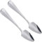 UKD Cuillères à Fruits en Acier Inoxydable avec Bord Dentelé à Long Manche Pamplemousse et Cuillère à Dessert - 2 Pièces