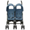 Tidyard Geschwisterwagen mit Verstellbare Dach & Ablagekorb Doppelkinderwagen Zusammenklappbar 2 In 1 Zwillinge Buggy Zwillingspuppenwagen Zwillinge Kinderwagen Buggy Kinderwagen Marineblau Stahl