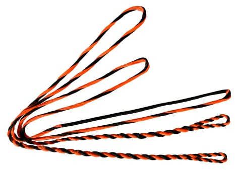 DEERACE D97 Flemish Fast Flight Bow String Replacement Bowstring for Traditional Longbow Recurve Bow (AMO 60 (Bow Length), Orange)