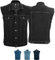 BULLDT Herren Motorradweste Jeansweste Motorrad Kutte Denimweste Bikerweste - Stylische Biker Trucker Weste mit Kragen – Vintage & Klassischer Lifestyle aus 100 % Baumwolle Schwarz - 48
