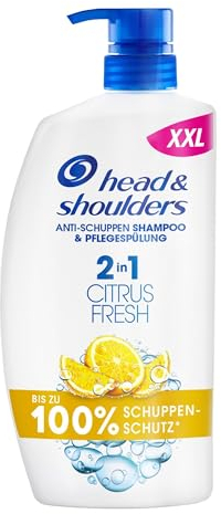 H&S Citrus Fresh Champú y Acondicionador Anticaspa Todo en Uno 800ml para Pelo Graso, Hasta 100% de Protección Anticaspa + Pelo Hidratado, Clínicamente Probado, Para Uso Diario, Aroma a Cítricos