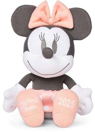 Disney Store Official - Minnie Maus - Kuscheltier - Baby's First Minnie Mouse - 33 cm/13 - Plüschtier mit Datum 2025 für Neugeborene - Ab der Geburt geeignet - Ab 0 Jahren