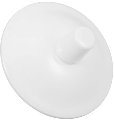 NUOBESTY Vitt keramiskt reservlock för koppar och tekannor värmebeständigt diskmaskinssäkert passande elegant porslinslock för kaffe och te modern minimalistisk stil