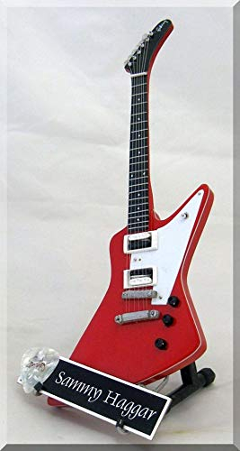 SAMMY HAGAR Miniatur-Gitarre Explorer mit Plektrum