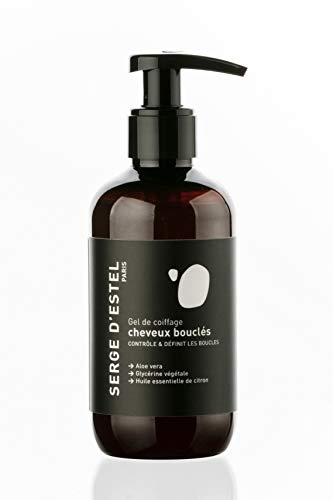 Haargel Styling Lockiges Haar 200ml Gel mit Aloe Vera für Disziplinieren und Locken-Kontrollieren. Pflege mit 99.5% Naturel Non Test an Tieren.