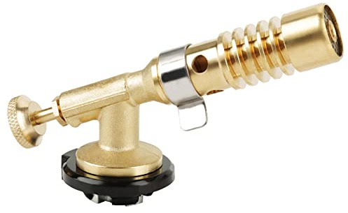 Pistola per fiamme professionale, in ottone, portatile, per cucina, gas, fiamma regolabile, butano, saldatura, barbecue, pistola per fiamma, per campeggio, casa, Yosoo scuola professionale