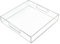 Vassoio da portata trasparente 30 x 30 cm, vassoio in plastica acrilica con manici, vassoio decorativo in acrilico per piano ottomano, snack, frutta