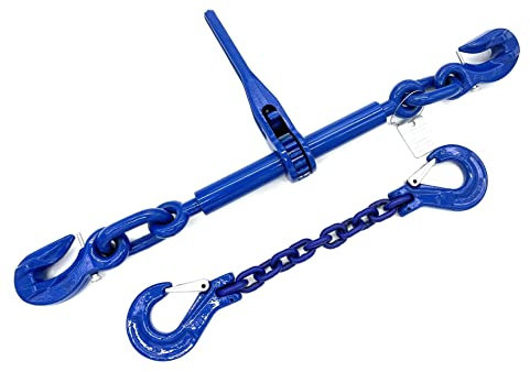 Cadena de amarre de clase 10, 2 partes, 8 mm, 5,0 m, color azul