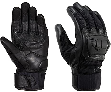 FAST WAY Offroad I Motorradhandschuhe, CE Zertifiziert, Atmungsaktiv - Sommer geeignet, Knöchelschutz, Weitenverstellbar, Handballenschutz, Gefütterte Unterhand, Schwarz, XL