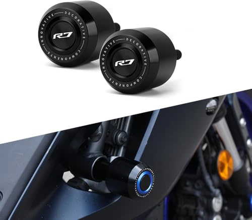 Modeer Compatible avec YZF R7 2021-2023 Cadre de moto Anti-collision Protection contre les chutes Slider Crash yzfr7 r 7 Accessories (noir)