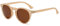 Polarisiert Sonnenbrille Damen Runde Retro-Klassisch Vintage Kreis mit UV400 Schutz Sonnenbrille für Fahren Laufen Angeln Braun Braun