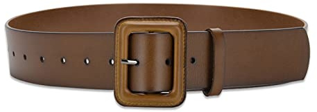 LumiSyne Cintura Larga In Pelle Per Donna Tinta Unita Classico Fibbia Quadrata Grande Cintura In Vita Da Donna Vintage Cintura Cinch Cintura a Vita Alta Per Vestito Camicia Tuta Soprabito Abito