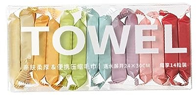 GRONGU Einweg-Waschlappen, Reisehandtuch, verdickt, komprimiertes Gesichtshandtuch, tragbares Vliestuch für Hotel, Outdoor, 14 Stück