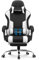 GTPLAYER Gaming Stuhl Stoff, Bürostuhl Massage Gaming Sessel Ergonomischer Gamer Stuhl mit Fußstütze, Kopfstütze Massage-Lendenkissen, Gepolstert Gaming Chair, Drehsessel, weiß