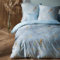 fleuresse Black Premium Schweizer Satin Bettwäsche Oshawa hellblau 1 Bettbezug 155 x 220 cm + 1 Kissenbezug 80 x 80 cm