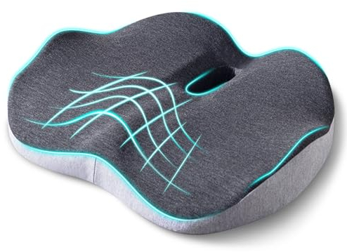 Nauotk Orthopädisches Sitzkissen, Lindert Schmerzen, Entlastet Steißbein, Fördert die Durchblutung, Ergonomisch, Geeignet für Büros, Sitze