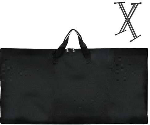 Musiin Oxford Cloth Electronic Piano X-Shaped Frame Bag, Portable Handbag for Piano Keyboard Stand Travel and Storage