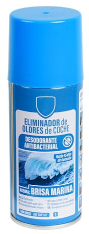 H HANSEL HOME Eliminador de Olores Coche de Descarga Única, Ambientador Coche Nuevo, Limpiador Aire Acondicionado Coche, Elimina el Olor y la Humedad, 1 Unidad x 200ml, Brisa Marina