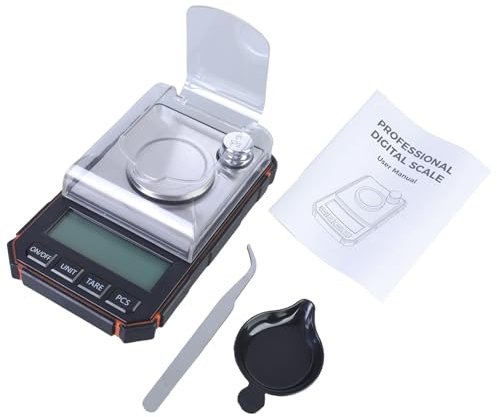 Báscula de joyería de alta precisión con pantalla LCD y función de tara para una medición precisa de ingredientes, pesaje preciso