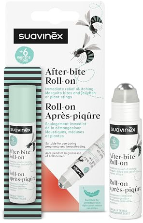 Suavinex, Roll On Après Piqûres Moustiques, Plantes et Méduses, Sans Alcool ni Ammoniaque, Adapté Peaux Sensibles, Grossesse et Allaitement, Bébés de +6 Mois, Soulage la Douleur, Calme la Peau, 15 ml