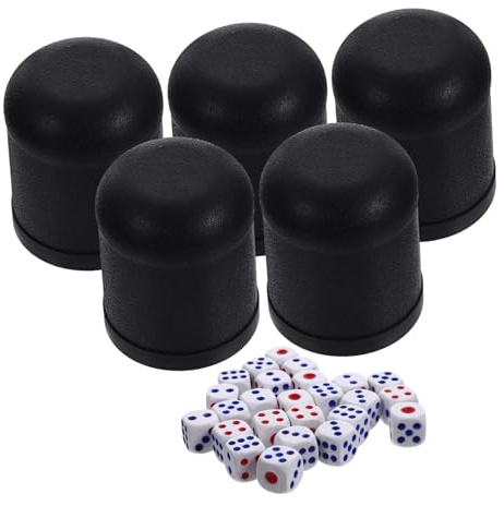 Toddmomy 5 Ensembles Gobelet à Dés Plastique Jeu De Dés avec Gobelet Outil De Jeu