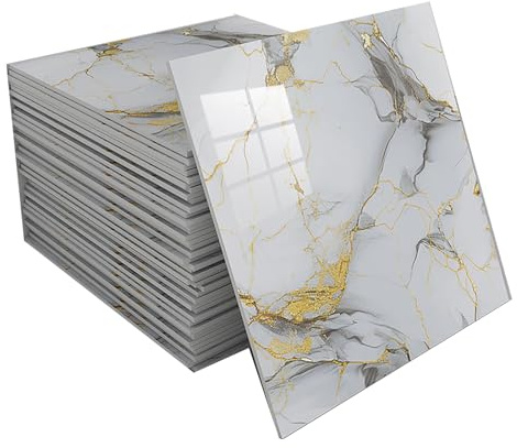 Ceiling Tiles, Ceiling Cladding, Self-Adhesive PVC Ceiling Panels, Peel-and-Stick Ceiling Tiles, Waterproof, Easy to Clean, Stick-on, Lightweight, for Home and Office Decoration(E,90 Tiles)
