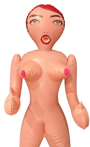 CUPIDO TOYS Bambola Gonfiabile con Capelli Rossi per Addio al Celibato, Gadget Divertente, Scherzo per lo Sposo. Addio al Celibato Gadget