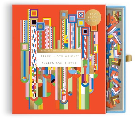 Frank Lloyd Wright Saguaro Forms & Cactus Flowers 750 Piece Shaped Foil Puzzle