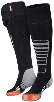 G-Heat - Chaussettes chauffantes Outdoor V2 - Mixtes - Epaisses - Douces. Usages : Sports d'hiver, Rando, équitation, Ville, Travail, Bien-être. Fournis avec 1 Paire de Batteries et câble de Recharge