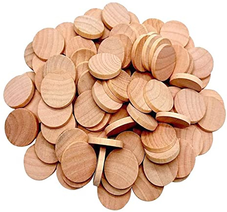 50 piezas 30mm Bricolaje Círculos de madera redondos Discos De Madera Rebanada Círculos Rodajas de círculos Maderas Rodajas de natural para bricolaje manualidades boda Navidad