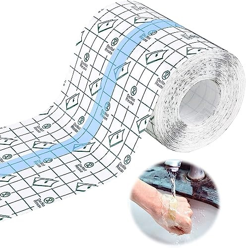 Benda Trasparente Impermeabile, 10m*10cm Cerotti Elastici di Fissaggio, Pellicola per Tatuaggi, Trasparente Nastro per Medicazione, Pellicola Trasparente per Ferite, Sport, Bagno