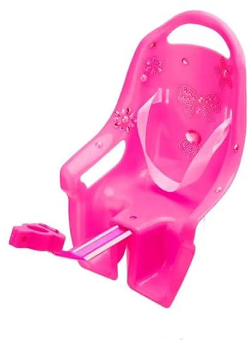 Siège de vélo universel pour poupée Moshay avec autocollants, décalcomanies DIY, accessoires pour vélo pour filles et enfants (rose)