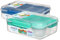 Sistema TO GO Bento-Box Cubes | 1,65 L | Brotdose für Pause mit Fächern und Snackbox | BPA-frei | 2 Stück | Minty Teal & Ocean Blue