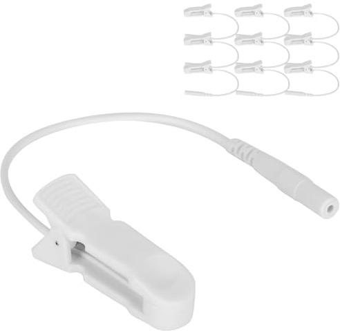 ANKROYU 10 stycken 2,0 mm Tens öronklämmor, Tens-apparat öronklämmor för vagusnervstimulering och muskelstimulering, Teens öronclips elektroder för bättre genomblödning och en hälsosam kropp