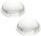 PATIKIL Lente Convessa Piatta Diametro 50mm, 2 Pezzi Altezza 15mm Vetro Borosilicato Alto Lente Ottica Convessa Condensatore LED con Bordo per Torcia Auto Bicicletta, Trasparente 3mm