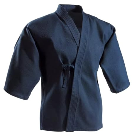 FANCYPUMPKIN Japanska Kendo-toppar, Kendo Kendo-klänning, Kendo Kimono Svärdhantverk Fighting Navy-XL