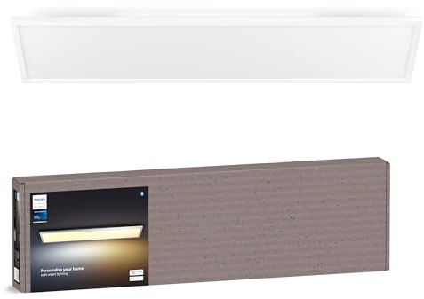 Philips Hue White Ambiance Aurelle smarte LED Panelleuchte, 120x30cm, Innenbeleuchtung, Smart Home Deckenleuchte für Schlafzimmer/Wohnzimmer, neue Generation, weiß