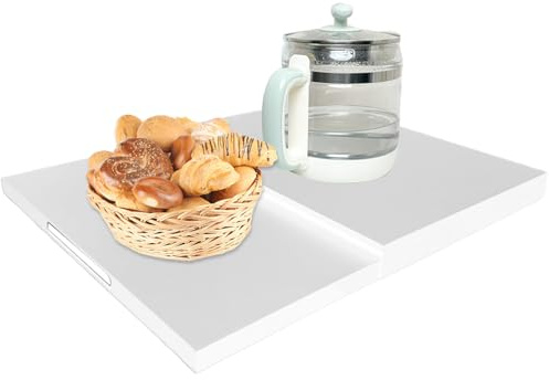 TYUKXJH Utensilios De Cocina Deslizantes para Horno De Microondas,47x36cm Bandeja Deslizante De Acero Al Carbono, Estante Organizador Extraíble para Preparar,Guardar Objetos Pequeños Y Más Fácil