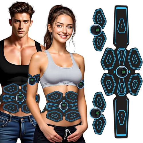 EMS Abdominales Electroestimulacion,Electroestimulador Muscular Abdominales, EMS Estimulación, Cinturón Muscular Abdominal, Estimulación Muscular para Fortalecer y regenerar los músculos Abdominals