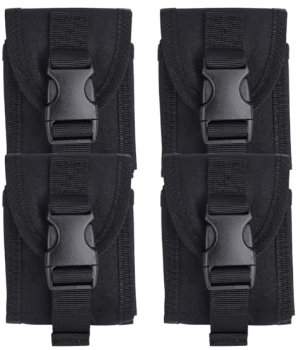 CRAFTYMELODY 4Pcs Nylon Diver Weight Belt Bag with Quick Release Buckle Black Diving Weight Pouch Rectangle Scuba Diving Spare Weights Storage Bag Pocket Dive Weights Pouch for Man Woman