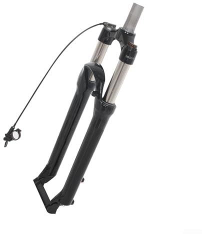 Feeshoppher Forcella anteriore in lega di alluminio con blocco idraulico per mountain bike, sospensione molla a olio con filo di controllo spalla, 26/27,5/29 pollici MTB Hard Fork Upgrade (rosso) (29