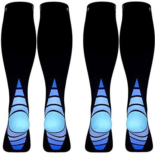 Calves Kelson (2 Pairs) Compression Socks/Stockings for Men & Women,Speed Up Recovery Circulation, Best Graduated Athletic Fit for Travel, Running, Nurses,Shin Splints, Flight,Maternity