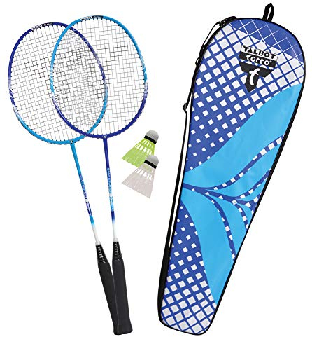 Talbot Torro Unisex – Erwachsene Premium Badminton-Set Graphit-Composite Schläger, 2 Federbälle, in wertiger Tasche, 2-Fighter Pro, 449404, One Size