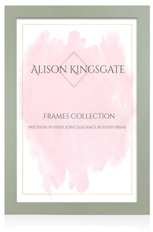 Alison Kingsgate Modern Green Picture Frame for Photos & Posters - A1 | Engineered Wood, Shatterproof Perspex Front, Ideal for Wall Art Display, Documents, Certificate & Home Décor