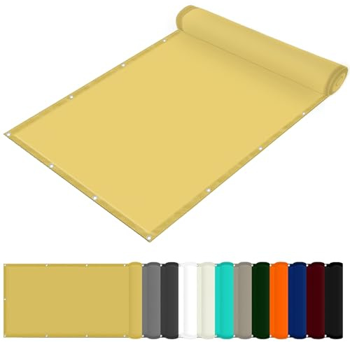Velas de Sombra para Patio 140 x 280 cm Impermeable Velas para Sombra Materiale Resistente e Traspirante per Protezione Solare para Plantas Flores Exteriores Balcón Pérgola Trasero, Color Crema