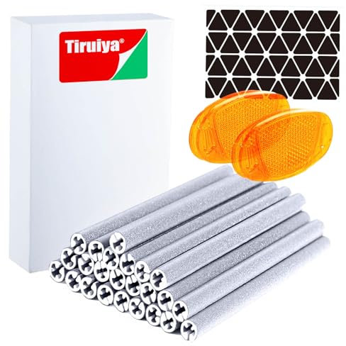 Tiruiya Reflektoren Fahrrad Set, Inklusive 360° Speichenreflektoren Katzenaugen, Reflektor Aufkleber und Reflektorband Laufen für Fahren Schichten der Sicherheit im Dunkeln Hohe Sichtbarkeit